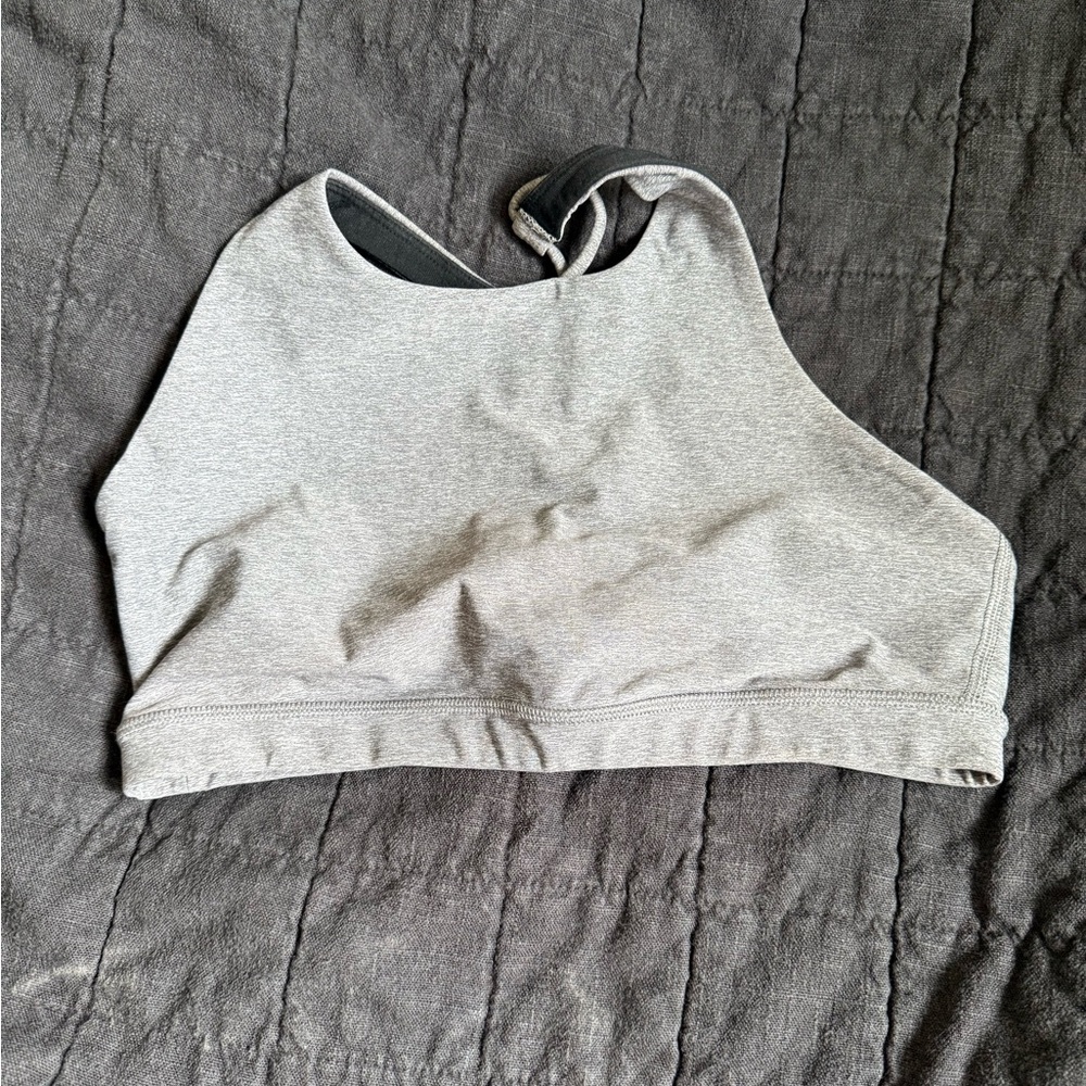 lululemon athletica Gray High Neck Sports Bra